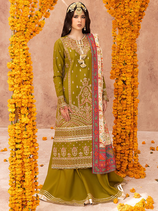 1514 - A | 3 PC - Unstitched Luxury By Binilyas