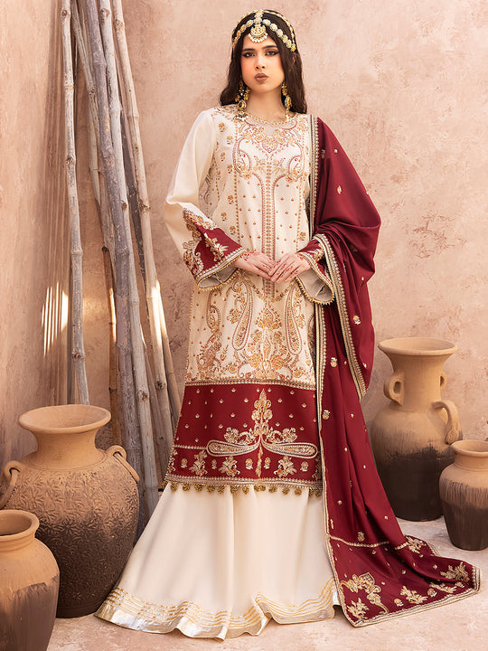 1517 - B | 3 PC - Unstitched Luxury By Binilyas