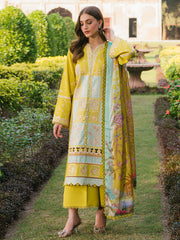 153 - A | 3 Pc Unstitched Suit Karandi Emb Winter Collection Gulabi Baagh By Binilyas