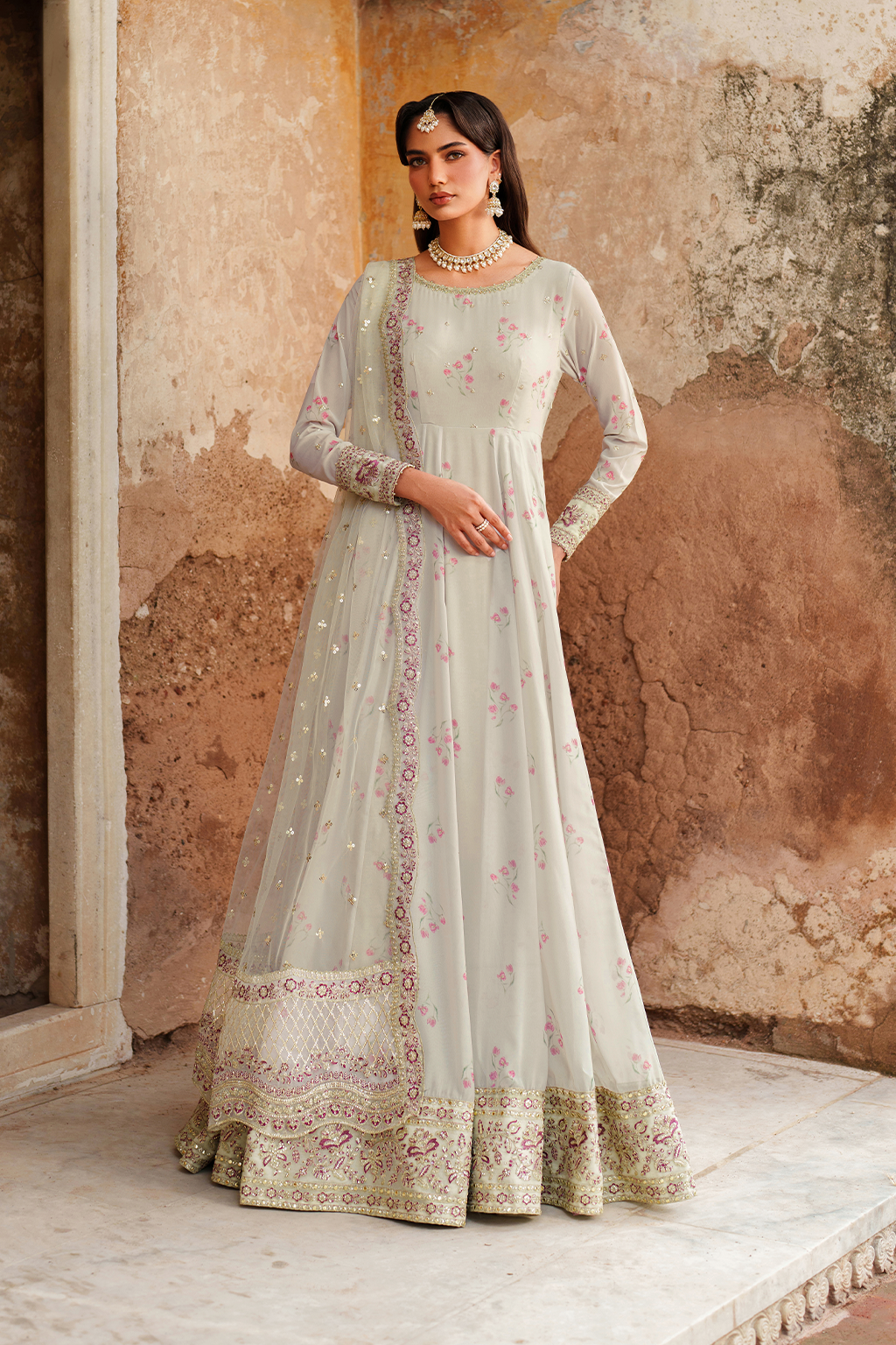3-PC Unstitched Printed Charmeuse Printed Formals By Iznik | UE-551