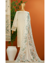3-PC Unstitched Digital Print Embroidered Muse By Hztextiles | SSE - 104