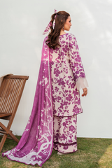 3-PC Unstitched Embroidered Lawn By Iznik | UE-376 Printed Lawn