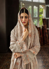 3-PC Unstitched Embroidered Karandi By Kahf Premium | KKH-09 CELESTIAL