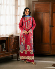 3-PC Unstitched Embroidered Lawn Aashiyana By Roheenaz | RNZ-01B