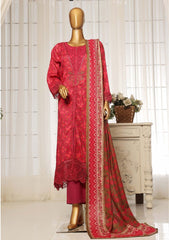 Stitched 3-PC Festive Embroidered Lawn Collection By SADABAHAR - D-05