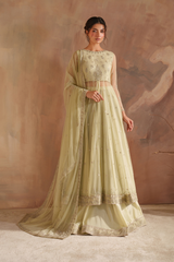 3-PC Unstitched Embroidered Net Chinon Chiffon By Iznik | CC-73