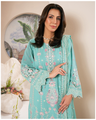 3-PC Unstitched Embroidered Swiss Voil By Johra | JS - 15