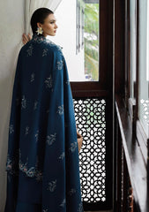 3-PC Unstitched Linen Embroidered Qline By Qalamkar | LUSH
