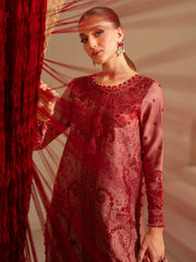 3-PC Unstitched Dyed Kotrai Embroidered Saqqara By Binilyas | 161 - B