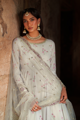 3-PC Unstitched Printed Charmeuse Printed Formals By Iznik | UE-551