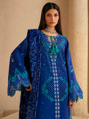 3-PC Unstitched Dyed Kotrai Embroidered Saqqara By Binilyas | 162 - A