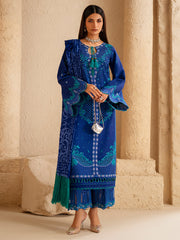 3-PC Unstitched Dyed Kotrai Embroidered Saqqara By Binilyas | 162 - A