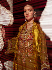 3-PC Unstitched Dyed Kotrai Embroidered Saqqara By Binilyas | 163 - A