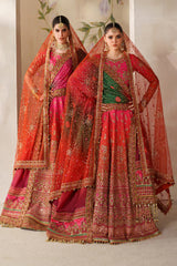 3-PC Unstiched Embroidered Net By Baroque | CH14-03
