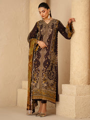 3-PC Unstitched Dyed Kotrai Embroidered Saqqara By Binilyas | 164 - A