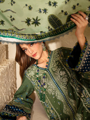 3-PC Unstitched Dyed Kotrai Embroidered Saqqara By Binilyas | 164 - B