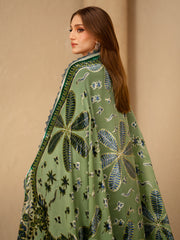 3-PC Unstitched Dyed Kotrai Embroidered Saqqara By Binilyas | 164 - B