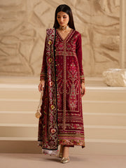 3-PC Unstitched Dyed Kotrai Embroidered Saqqara By Binilyas | 165 - A