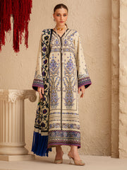 3-PC Unstitched Dyed Kotrai Embroidered Saqqara By Binilyas | 165 - B