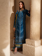 3-PC Unstitched Dyed Kotrai Embroidered Saqqara By Binilyas | 166 - A