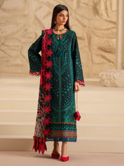 3-PC Unstitched Dyed Kotrai Embroidered Saqqara By Binilyas | 166 - B