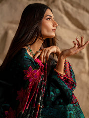 3-PC Unstitched Dyed Kotrai Embroidered Saqqara By Binilyas | 166 - B