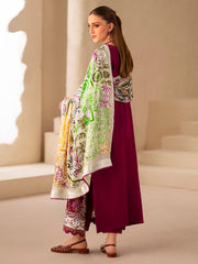 3-PC Unstitched Dyed Kotrai Embroidered Saqqara By Binilyas | 167 - A