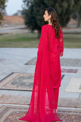 RZ - 157 | 3PC Unstitched Suit Chikankari Lawn Rozeria By Johra