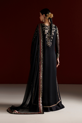 3Pc Embroidered Chiffon Unstitched Suit By Iznik