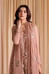 3-PC Unstitched Embroidered Net Chinon Chiffon By Iznik | CC-74