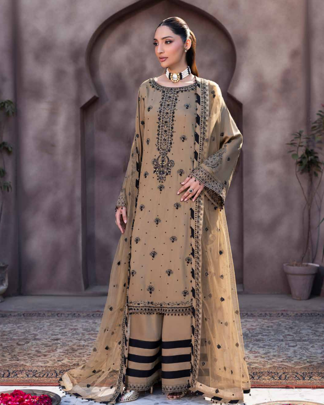 3-PC Unstitched Luxury Viscose Noor E Fajar Dehleez By Raeesa Premium | Nayba