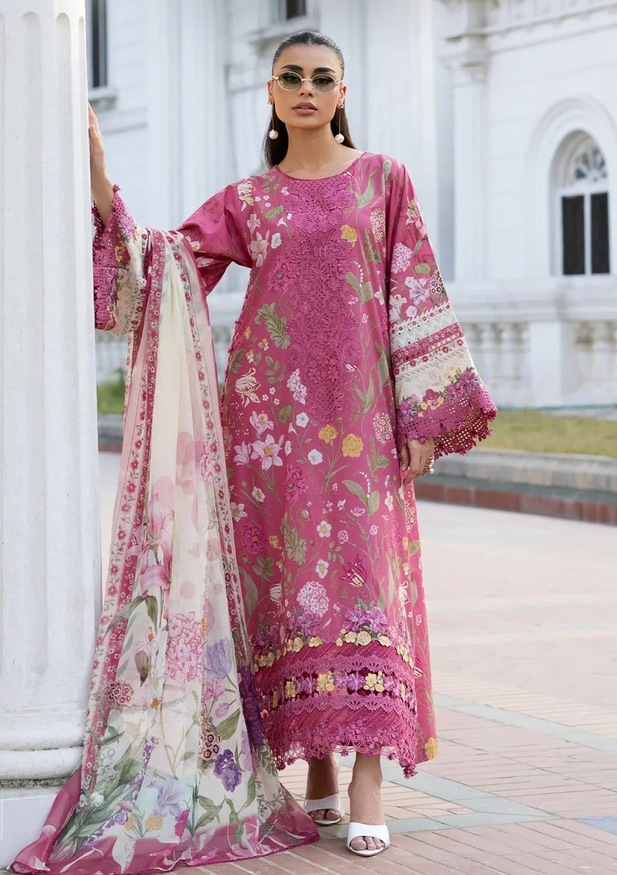 3-PC Unstitched Digital Printed Lawn Signature By Elaf | DELILAH