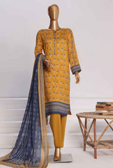 PPC-171 | 3PC Unstitched Suit Digital Printed Lawn Platinum By Hz Textiles