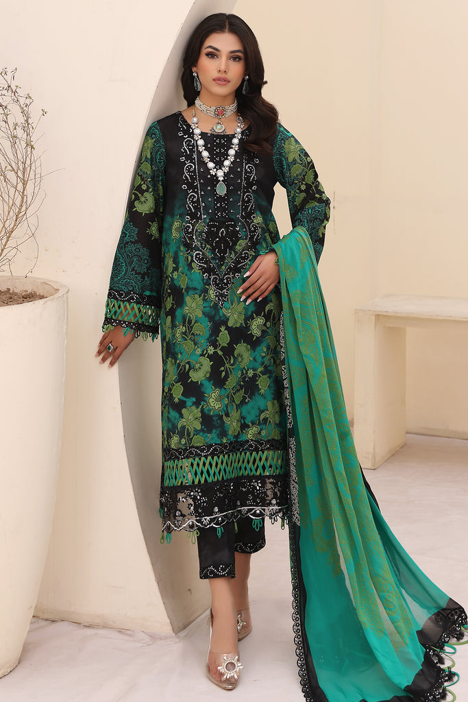 CN4-007 | 3PC Unstitched Embroidered Lawn Naranji By Charizma