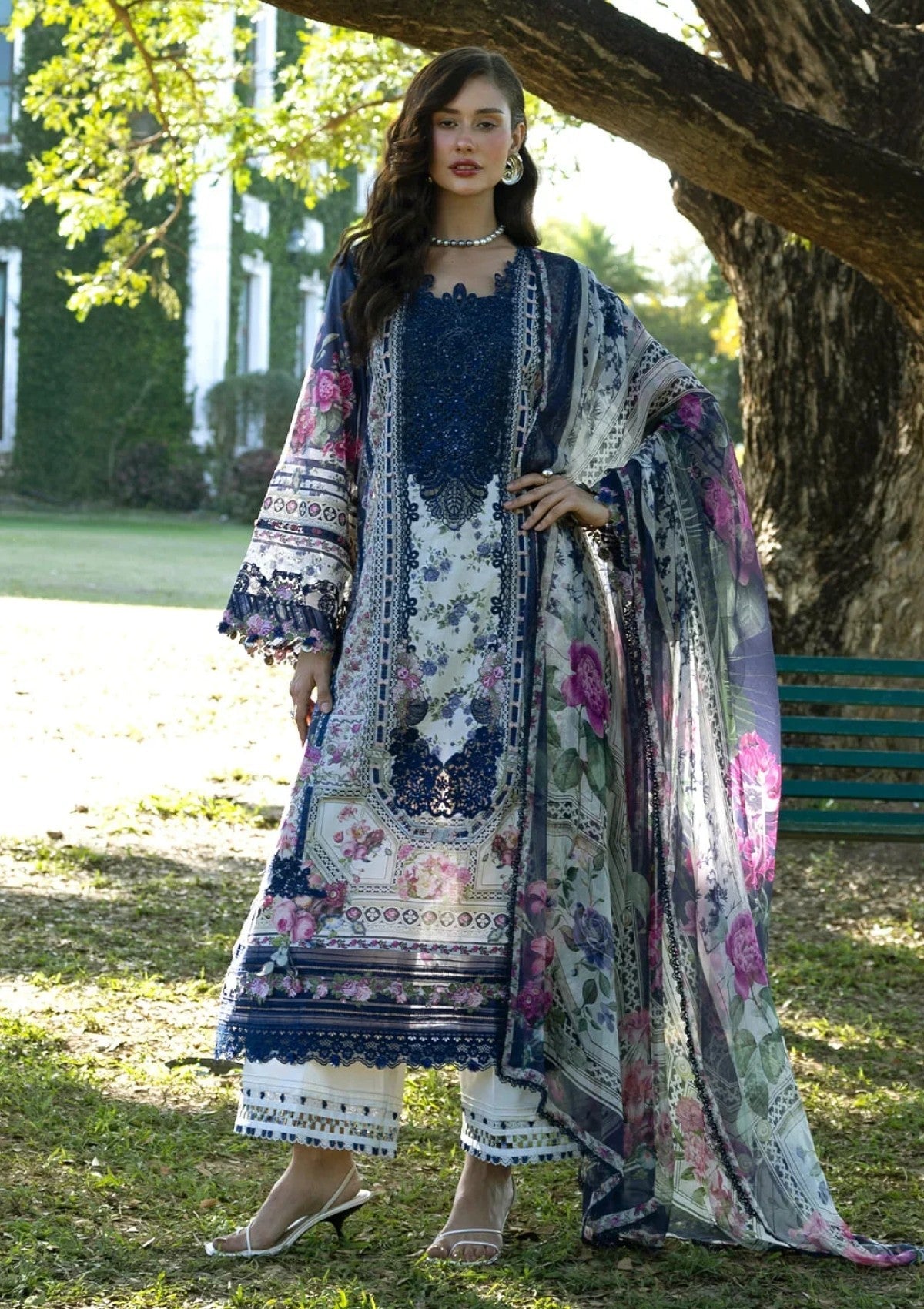3-PC Unstitched Printed Lawn Signature By Elaf | ESA-2A