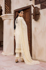 AZ-218 | 4PC Unstitched Suit Embroidered Chikankari Lawn Azal By Johra