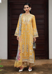 3-PC Unstitched Linen Embroidered Qline By Qalamkar | GLEAM