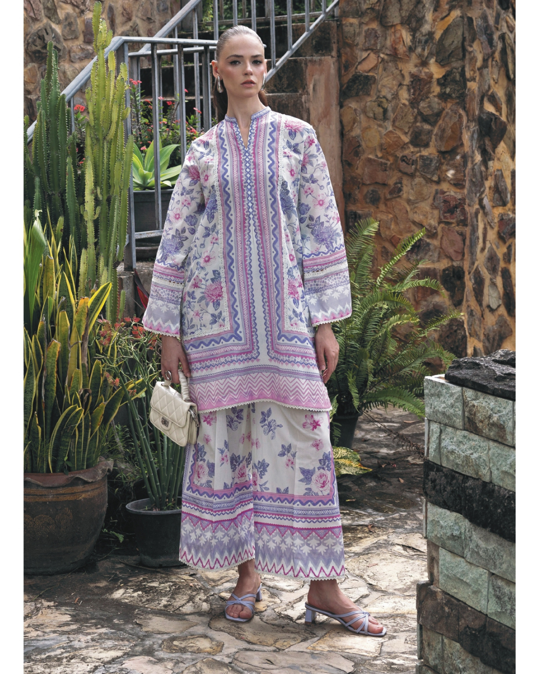 2-PC Stitched Printed Lawn Ready To Wear By Elaf Premium | EPV-10A