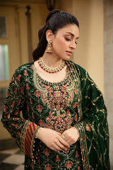 3-PC Unstitched Embroidered Suit Dehleez By Raeesa Premium | Dl 1038