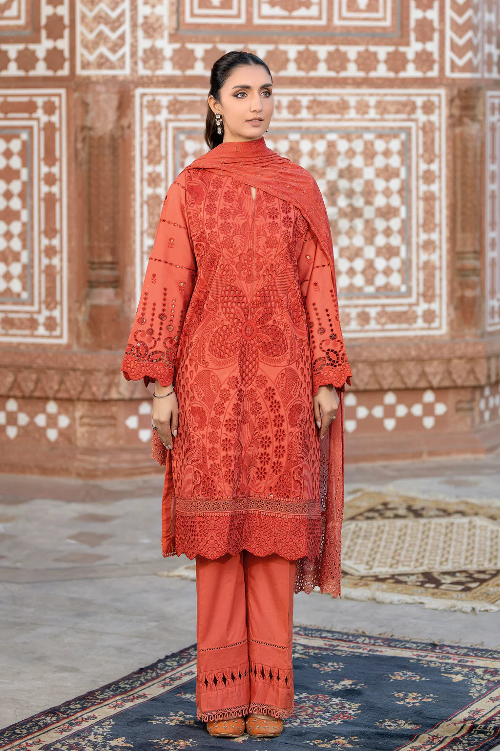 RZ - 159 | 3PC Unstitched Suit Chikankari Lawn Rozeria By Johra