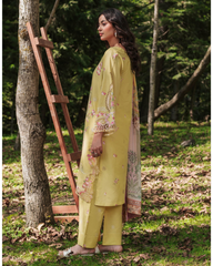 3-PC Unstitched Embroidered Lawn Silent Pine Tale By Afsanah | AL-106