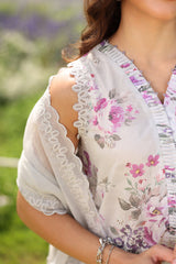 3-PC Unstitched Embroiderd Lawn By Baroque | UF-4226