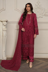 JH-47 | 4 Pc Unstitched Suit Winter Chickenri Viscose Zareen By Johra