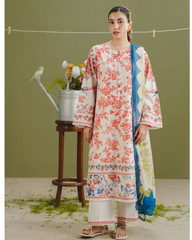 3-PC Unstitched Digital Prints Coco By Zara Shahjahan | Elvo-4A