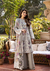 Unstitched 3-PC Embroidered Luxury Lawn By Elaf | ELM-05 RAMSHA