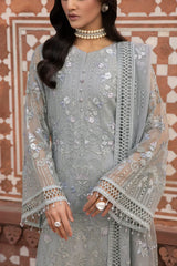 D-05 Ashen | 3PC Unstitched Suit Luxury Chiffon Dilkash By Lavish Premium