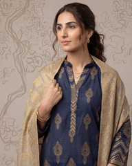 3-PC Unstitched Lawn Broshia Banarsi Mashaim By Tawakkal Fabrics | D-2806