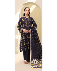 3-PC unstitched Printed Lawn By Zellbury | 0191
