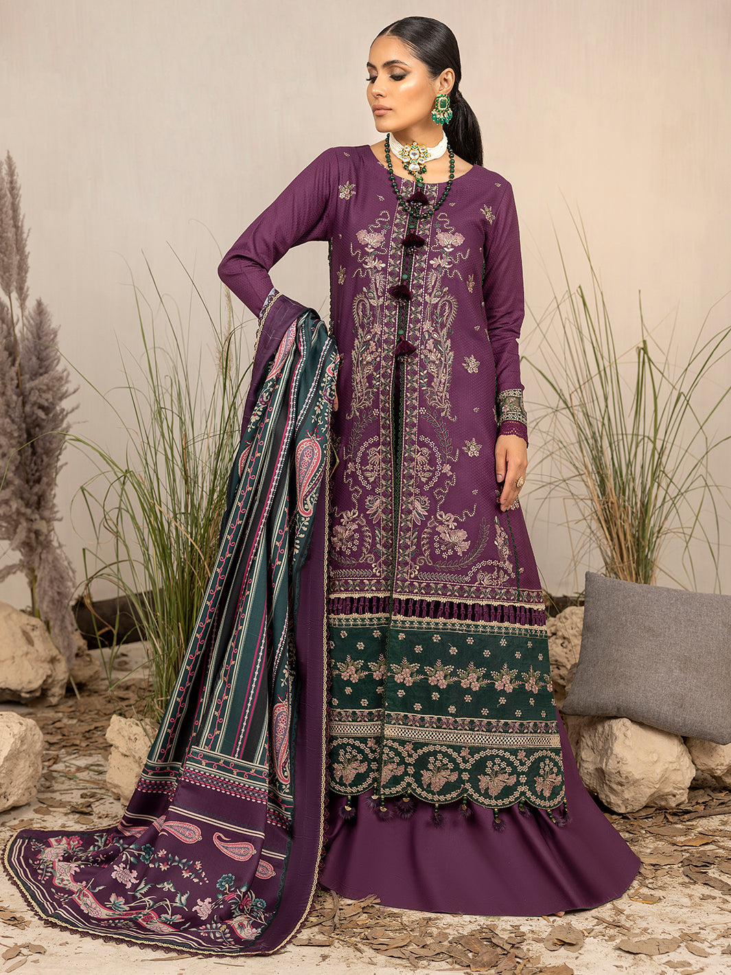 1934 - A | 3 PC - Unstitched Fasana Winter By Binilyas