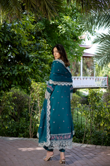3-PC Unstitched Embroidered Lawn Amani By Raeesa Premium | AM-006